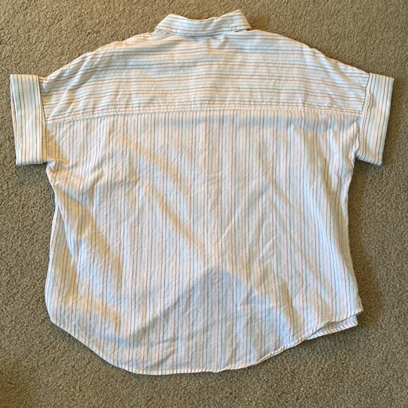Madewell Button Down Shirt Sleeve Top - Picture 5 of 6